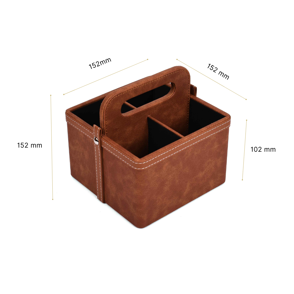 Leatherette Multi-Utility Organiser | Tan | Doté ICHKAN by Day To Day