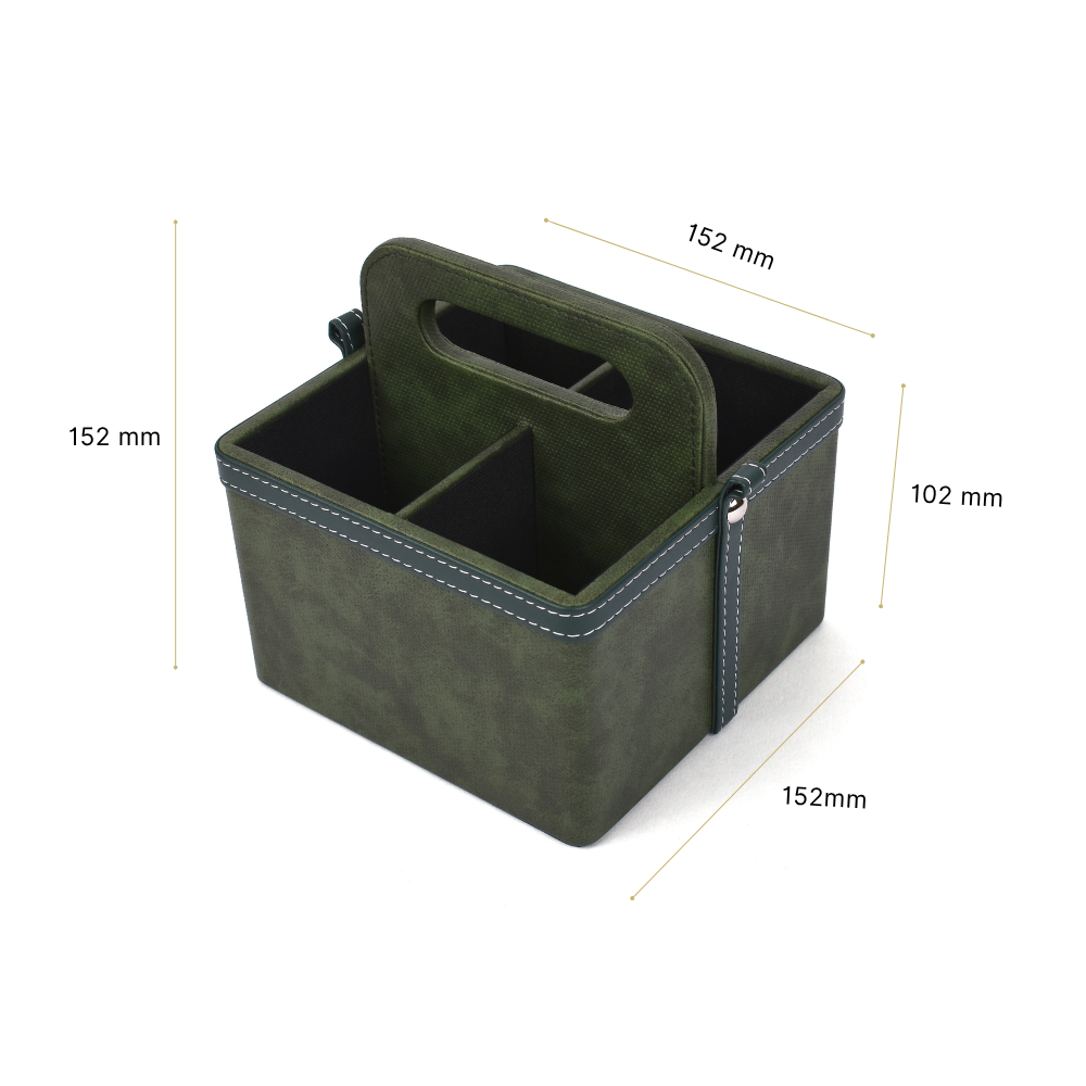 Leatherette Multi-Utility Organiser | Dark Olive | Doté ICHKAN by Day To Day
