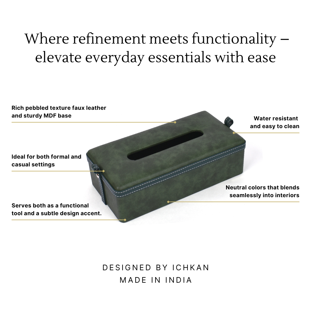 Rectangle Tissue Box | Dark Olive | Doté ICHKAN by Day To Day