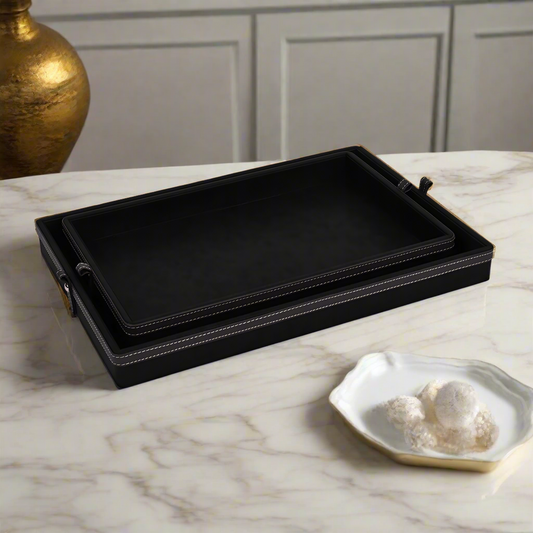 Rectangle Serving Tray Set of 2 | Black | Doté ICHKAN by Day To Day