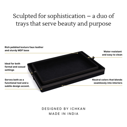 Rectangle Serving Tray Set of 2 | Black | Doté ICHKAN by Day To Day
