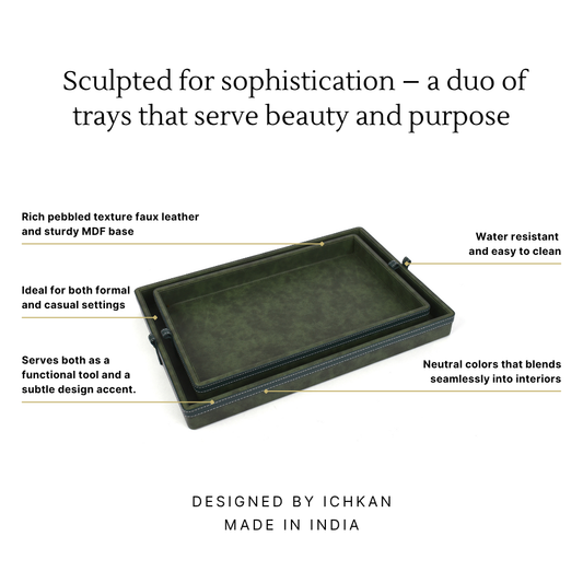 Rectangle Serving Tray Set of 2 | Dark Olive | Doté ICHKAN by Day To Day