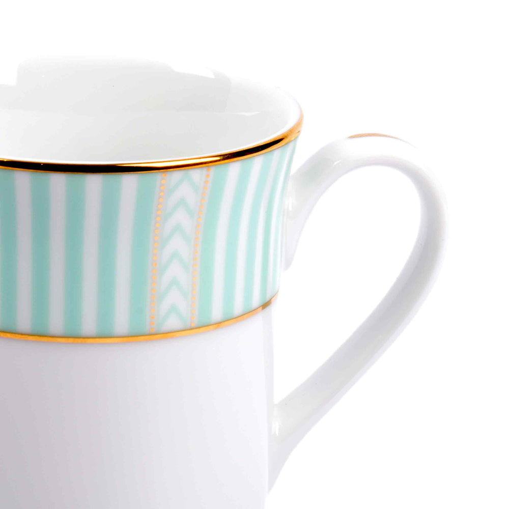 Classic Coffee Mug Set of 2 | Stripe Green | Fete ICHKAN by Day To Day