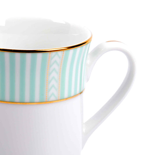 Classic Coffee Mug Set of 6 | Stripe Green | Fete ICHKAN by Day To Day