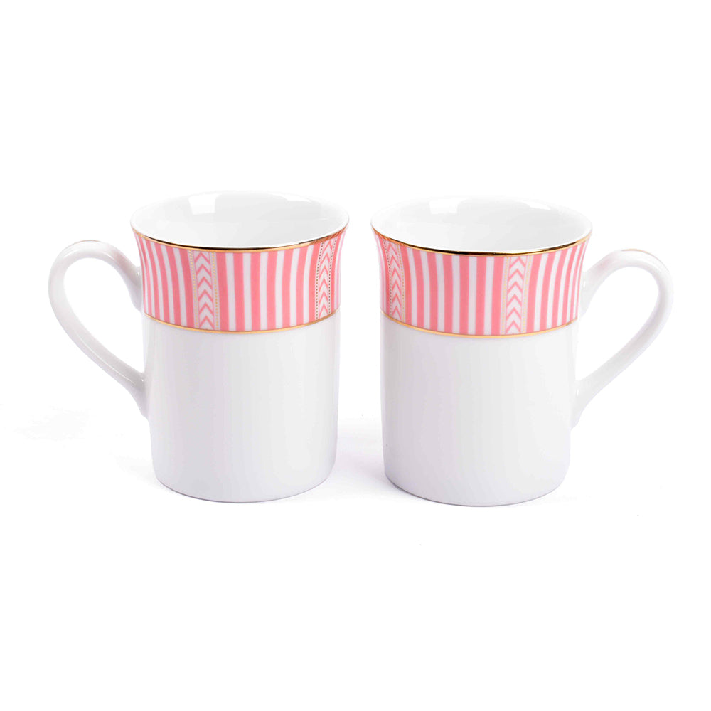 Classic Coffee Mug Set of 2 | Stripe Pink | Fete ICHKAN by Day To Day