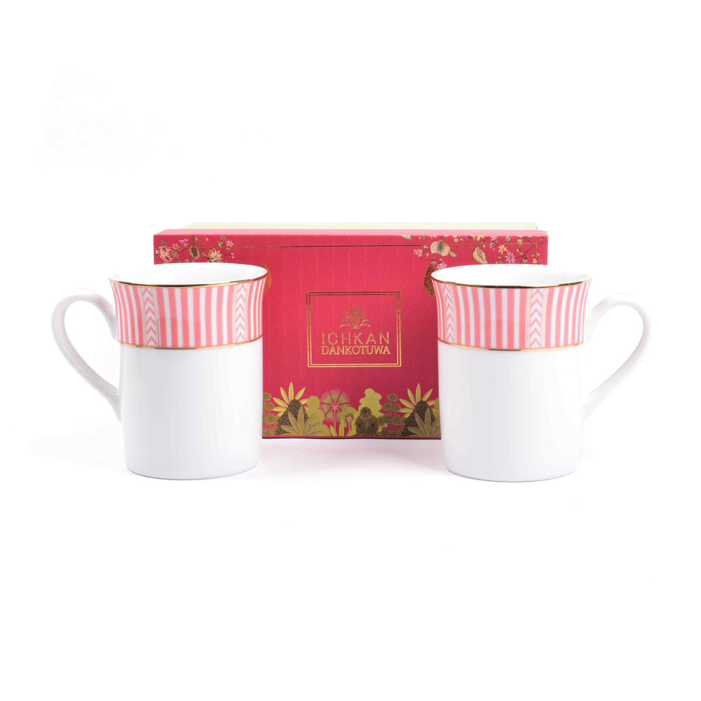 Classic Coffee Mug Set of 2 | Stripe Pink | Fete ICHKAN by Day To Day