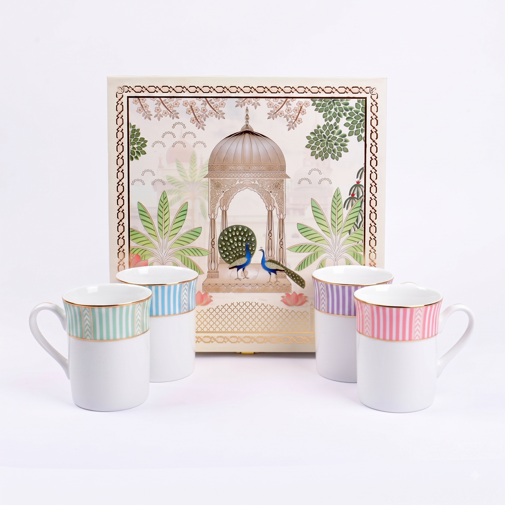 Classic Coffee Mug Set of 4 MultiColor Gift Box | Multicolor | Fete ICHKAN by Day To Day