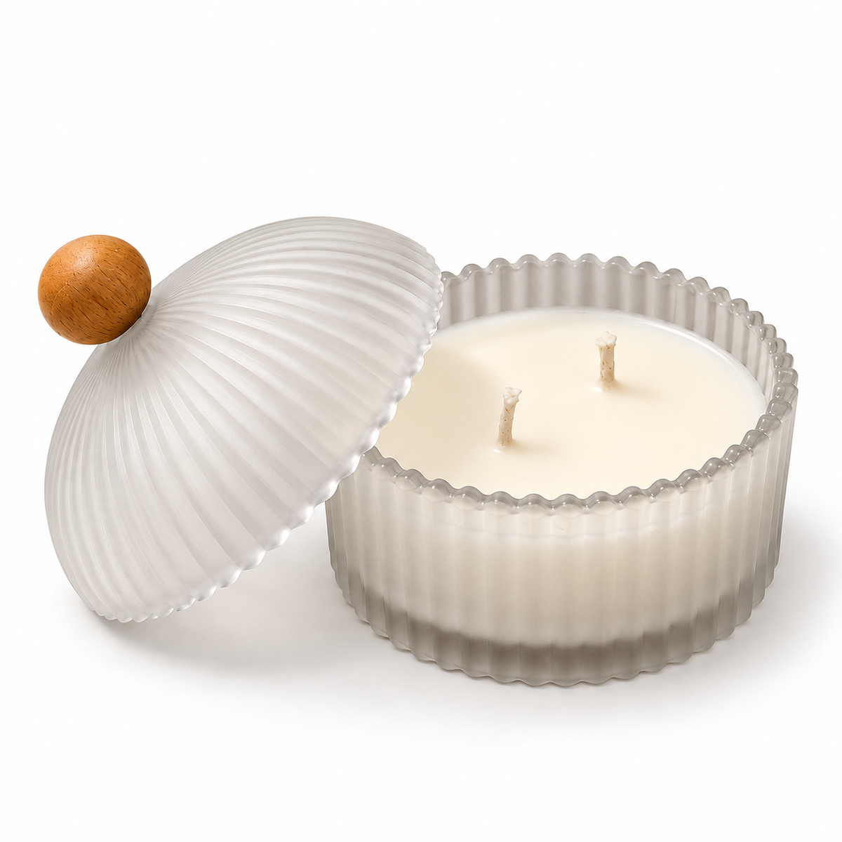 First Bloom Scented Soy Wax Candle with Lid | White ICHKAN by Day To Day