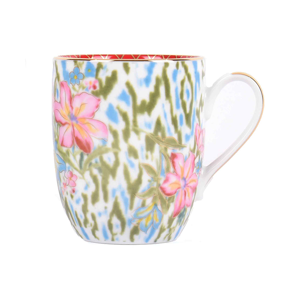 Classic Coffee Mug Set of 2 | Red | Floral Crest ICHKAN by Day To Day