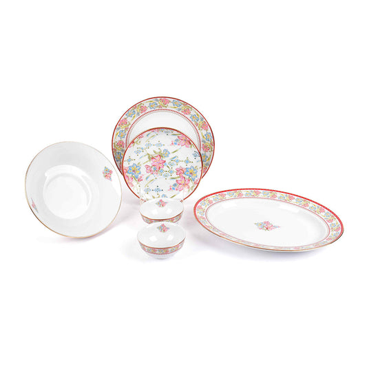 21 pc Dinner set | Red | Floral Crest ICHKAN by Day To Day