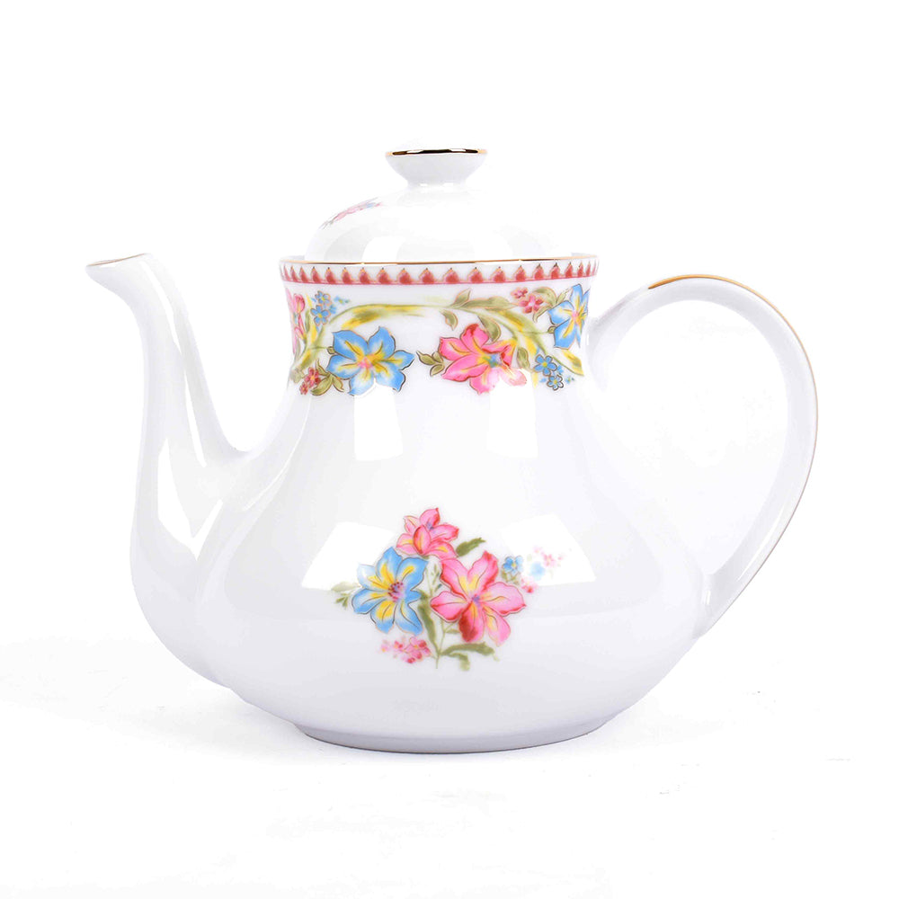 Tea Set 17 Pcs | Red | Floral Crest ICHKAN by Day To Day