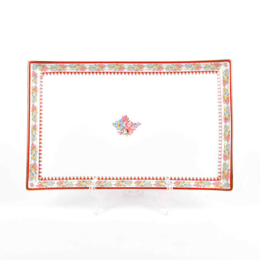 Rectangle Snack Tray/Platter Large | Red | Floral Crest ICHKAN by Day To Day