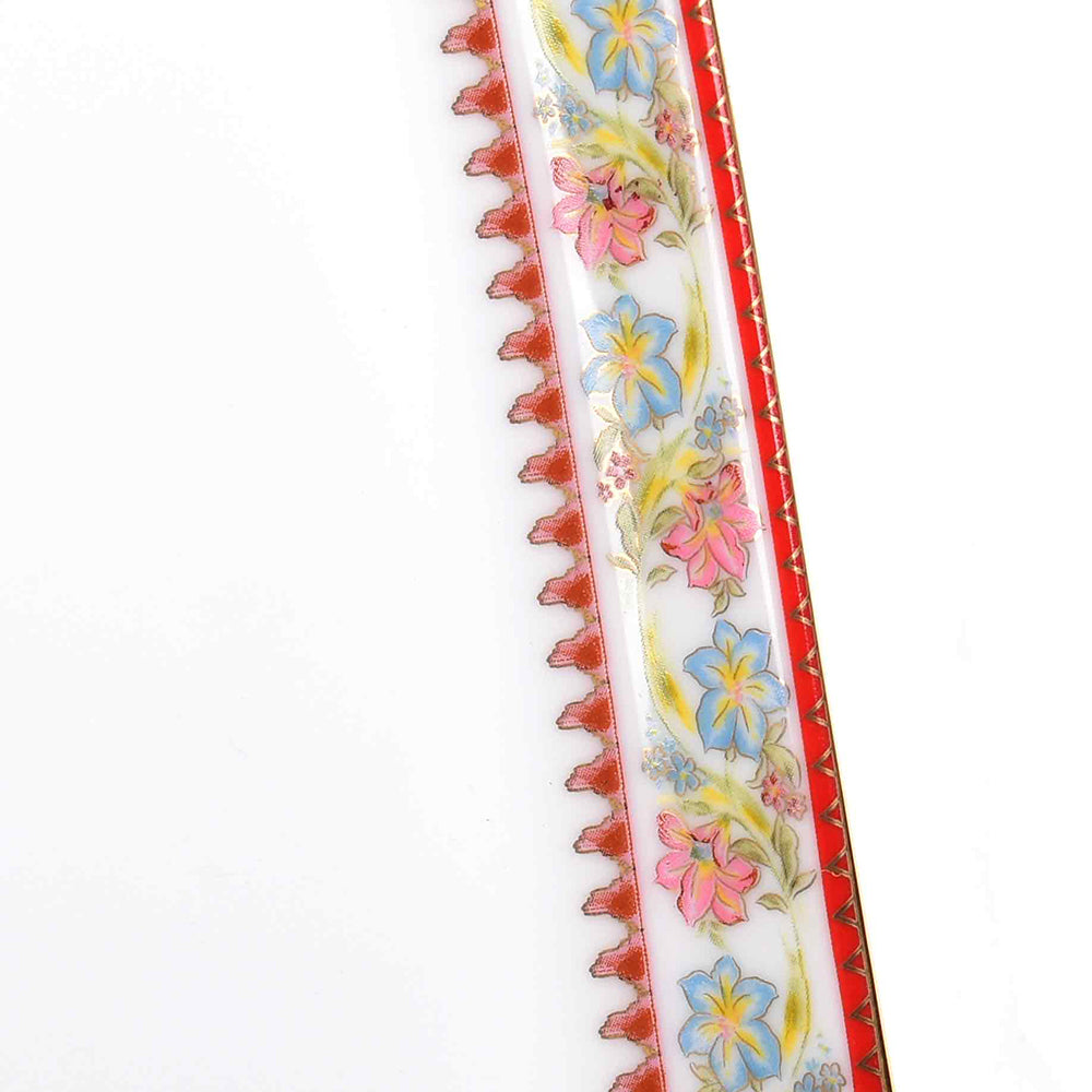 Rectangle Snack Tray/Platter Large | Red | Floral Crest ICHKAN by Day To Day