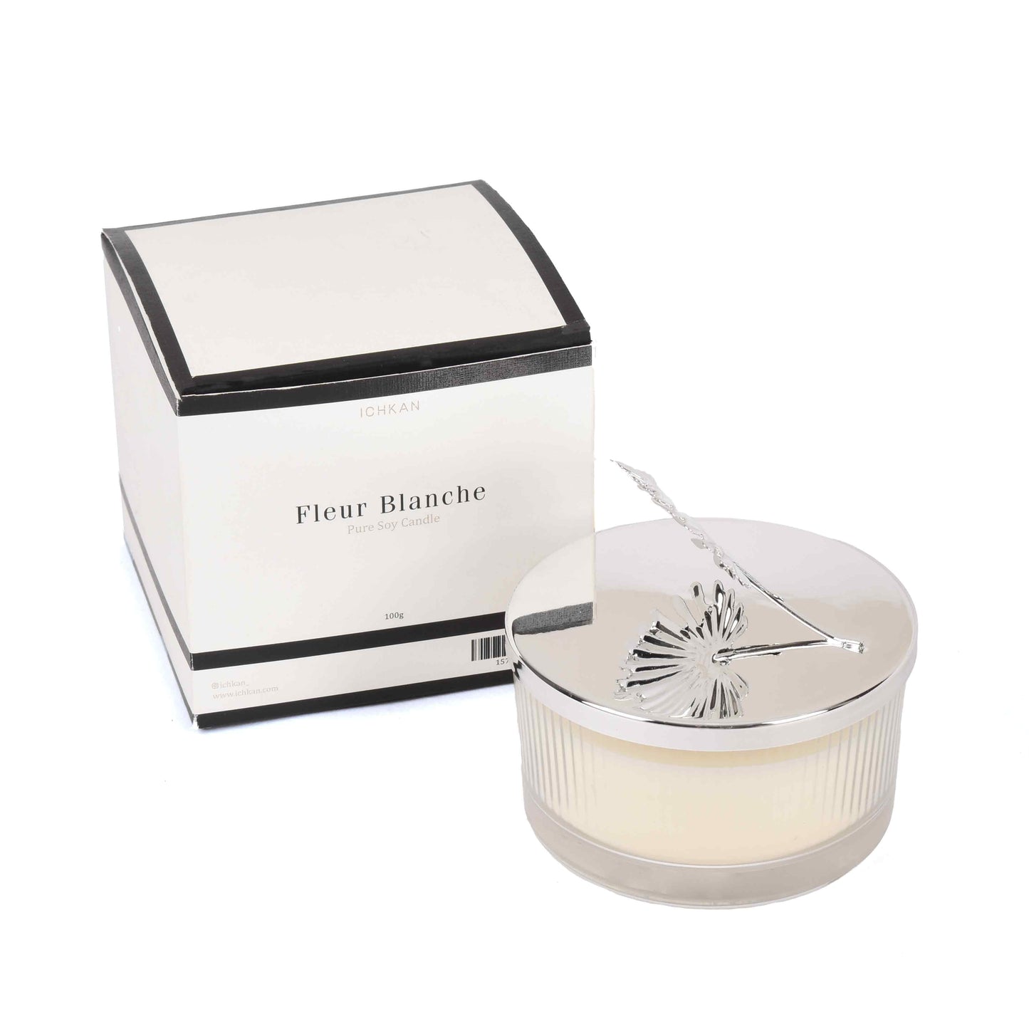 Fluer Blanche | Scented Pure Soy Candle with Lid ICHKAN by Day To Day