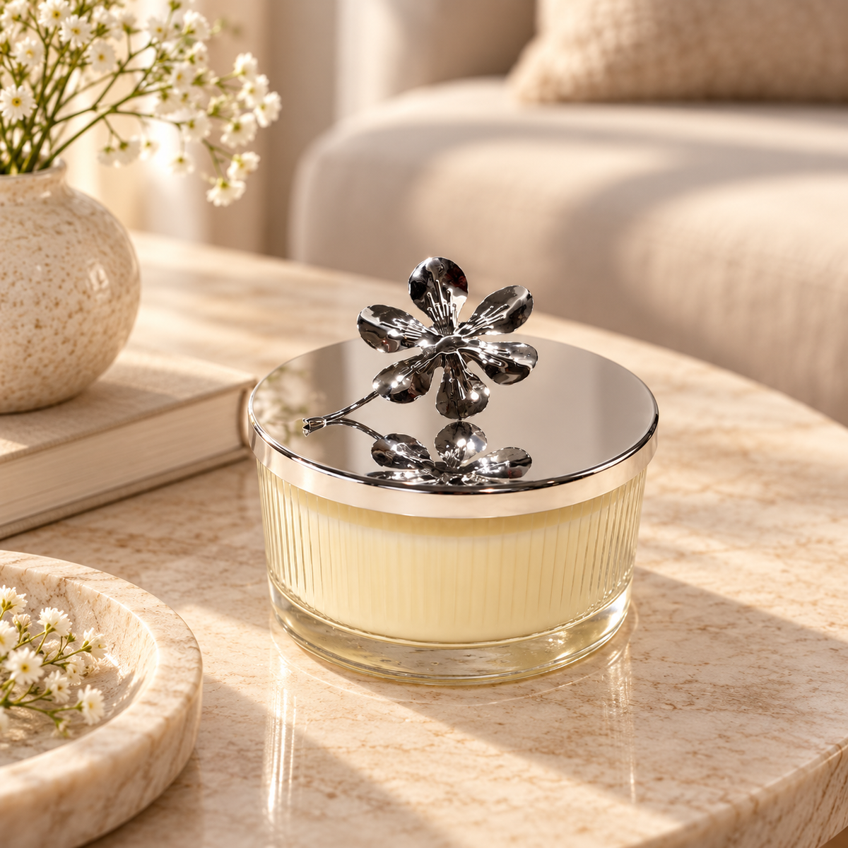Fresh Balsam Scented Soy Wax Candle with Lid | Clear ICHKAN by Day To Day