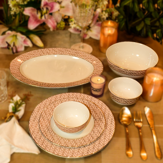 Golden Legacy Dinner Set | 21 Pieces Ichkan