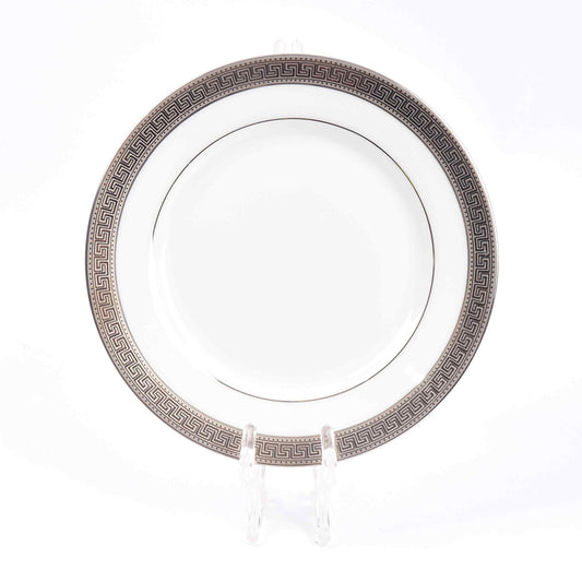 Porcelain Dinner Set 41pc | Platinum | Greek Key Platinum ICHKAN by Day To Day