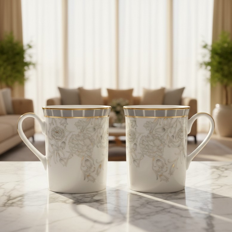 Classic Coffee Mug Set of 6 | Grey | Grey Iris ICHKAN
