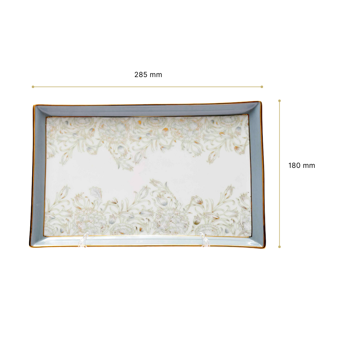 Rectangle Snack Tray/Platter Large | Grey | Grey Iris ICHKAN