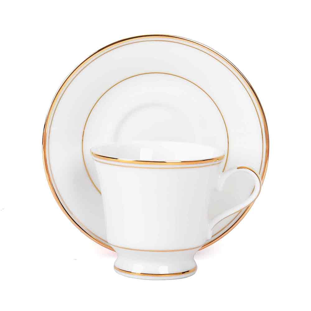 Tea Cup and Saucer Set 12 Pcs  | Gold | Infinity Gold ICHKAN by Day To Day