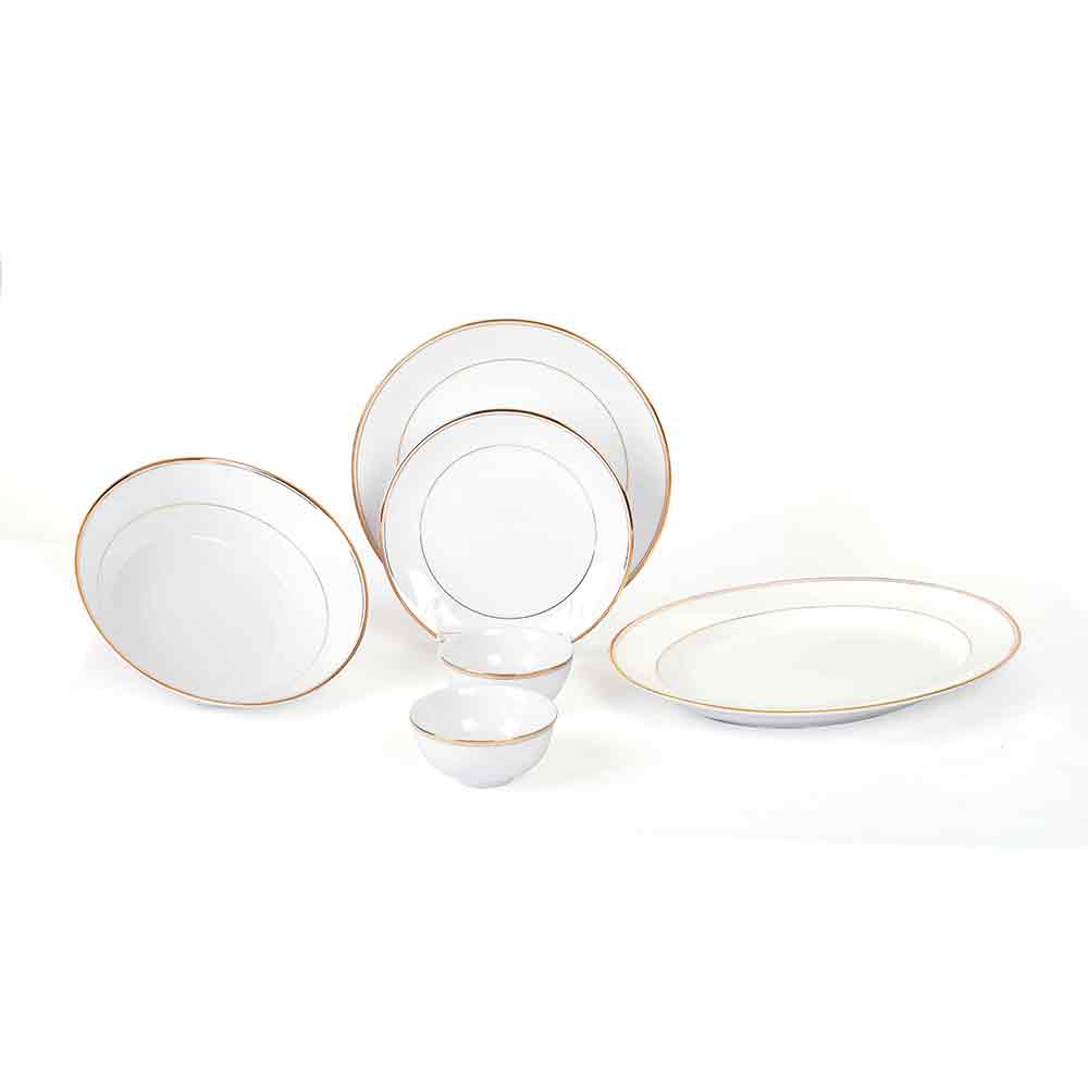 21 pc Dinner set Coupe Shape | Gold | Infinity Gold ICHKAN by Day To Day