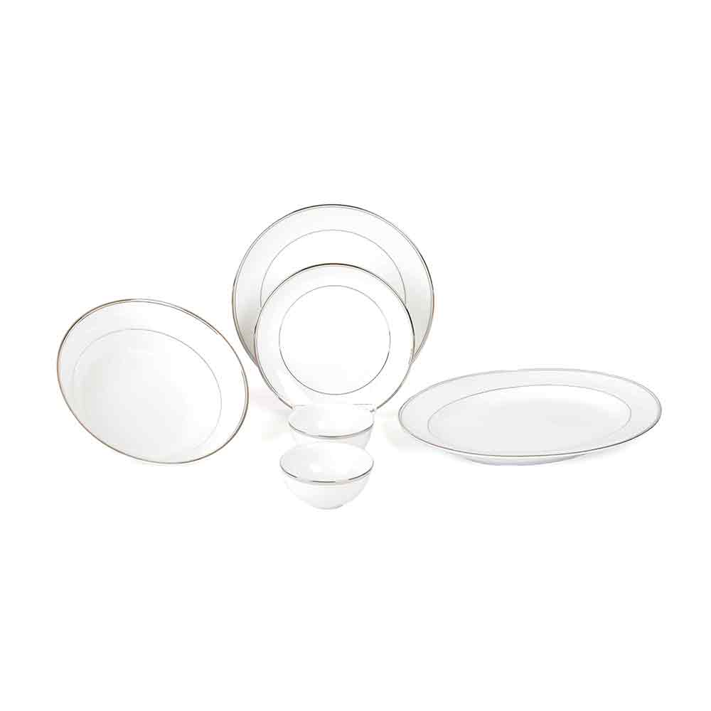21 pc Dinner set Coupe Shape | Platinum | Infinity Platinum ICHKAN by Day To Day