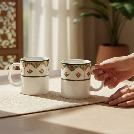 Mug Set of 6 | Orange | Jashn | Ichkan Roots ICHKAN by Day To Day