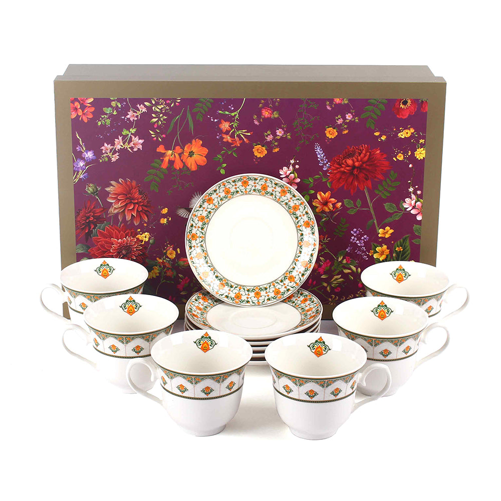 Tea Cup and Saucer Set 12 Pcs | Jashn | Ichkan Roots