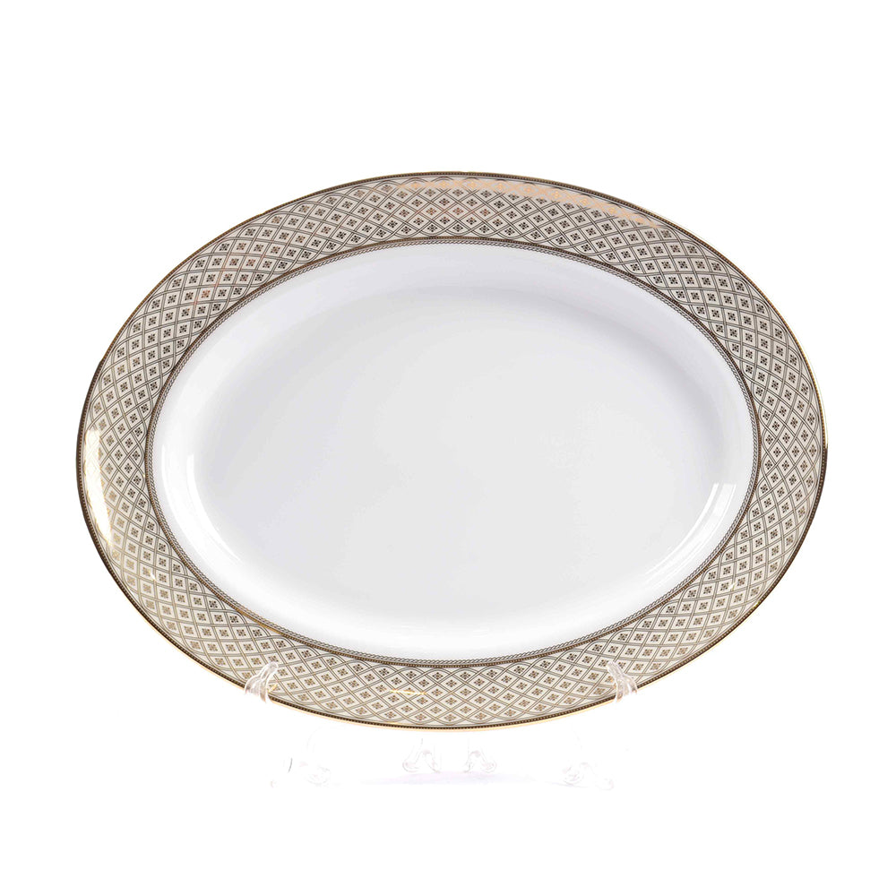 Porcelain Dinner Set 41pc | Gold | Jewel Cream ICHKAN by Day To Day