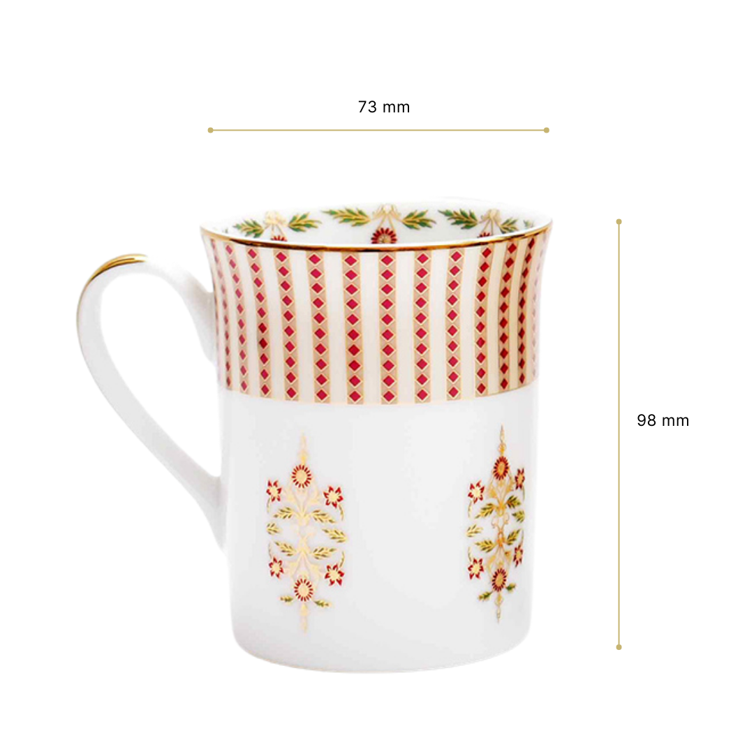 Classic Coffee Mug Set of 6 | Red | Kokanadam ICHKAN