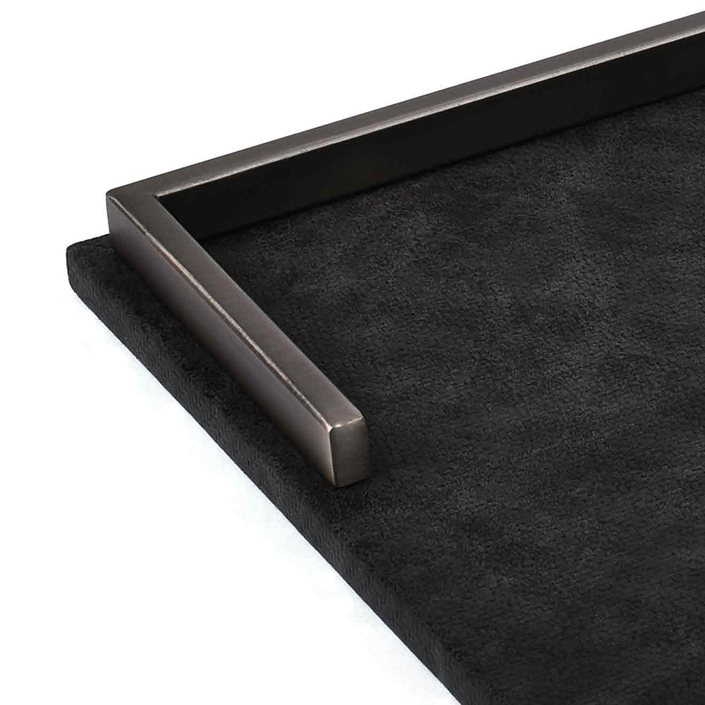 Metal Leatherette Serving Platter | Black | Luxe ICHKAN by Day To Day