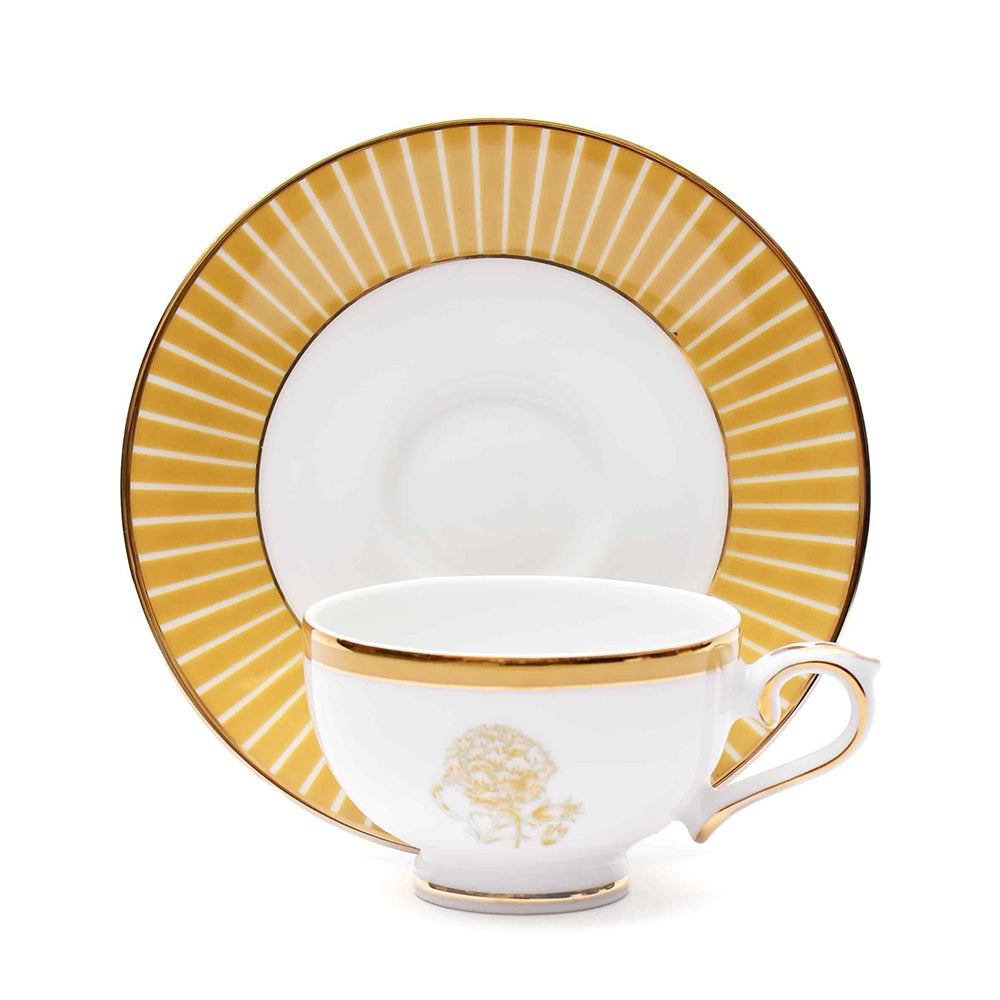 Macchiato Cup & Saucer 12 Pcs - Gift Box | Yellow | Mustard Iris ICHKAN