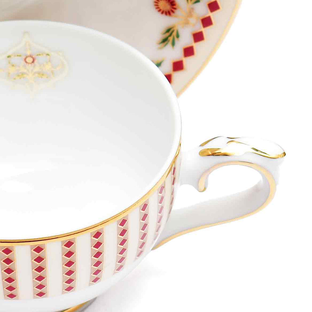 Macchiato Cup & Saucer 12 Pcs - Gift Box | Red | Kokanadam ICHKAN