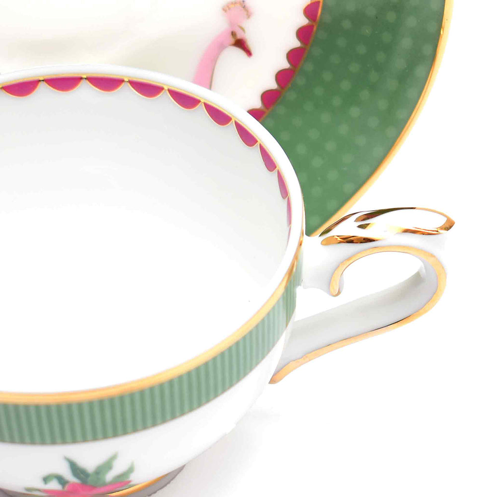 Macchiato Cup & Saucer 12 Pcs - Gift Box | Green | Mayura ICHKAN