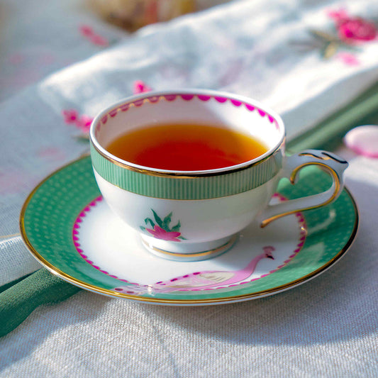 Macchiato Cup & Saucer 12 Pcs - Gift Box | Green | Mayura ICHKAN