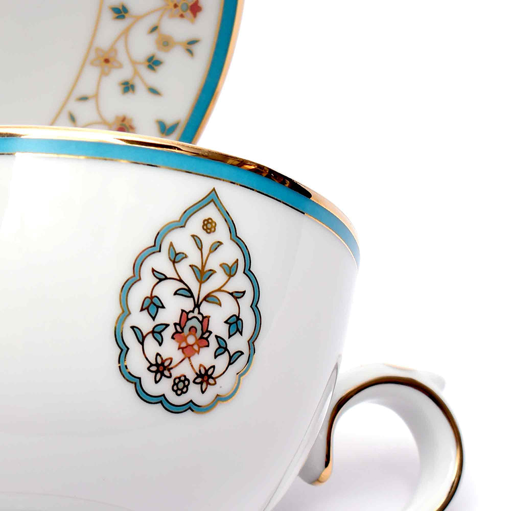 Tea Cup & Saucer 12pc | Blue | Mavi ICHKAN