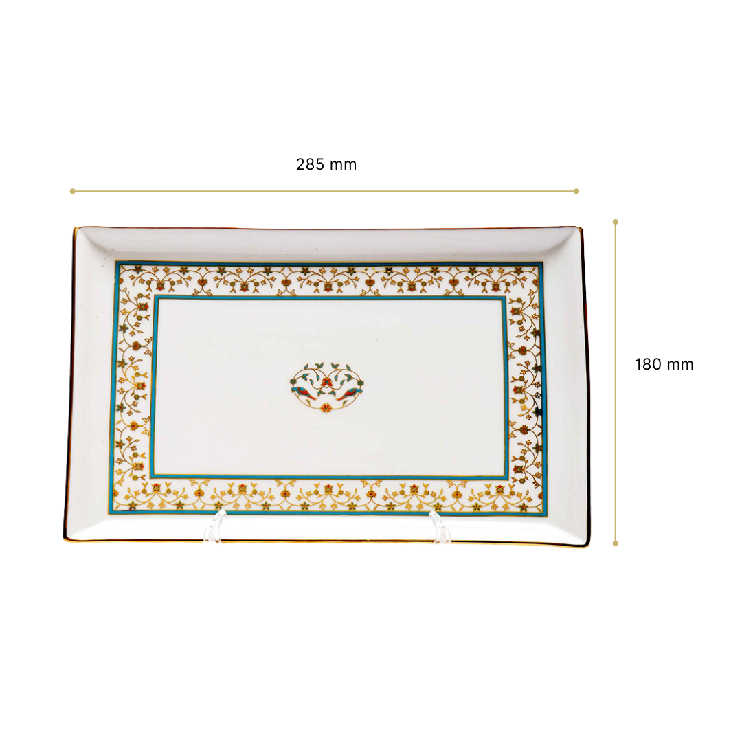 Rectangle Snack Tray/Platter Large | Blue | Mavi ICHKAN