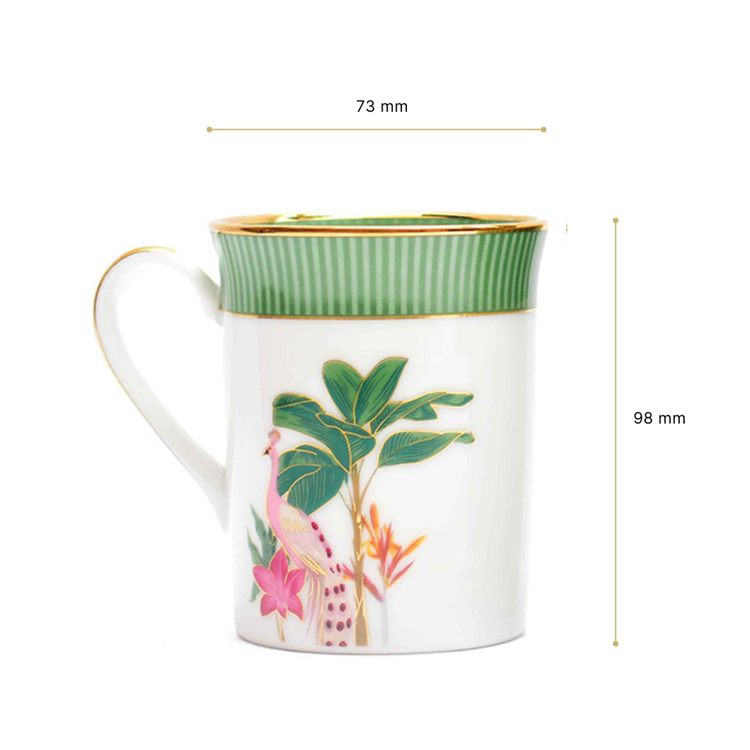 Classic Coffee Mug Set of 4 - Gift Box | Green | Mayura ICHKAN