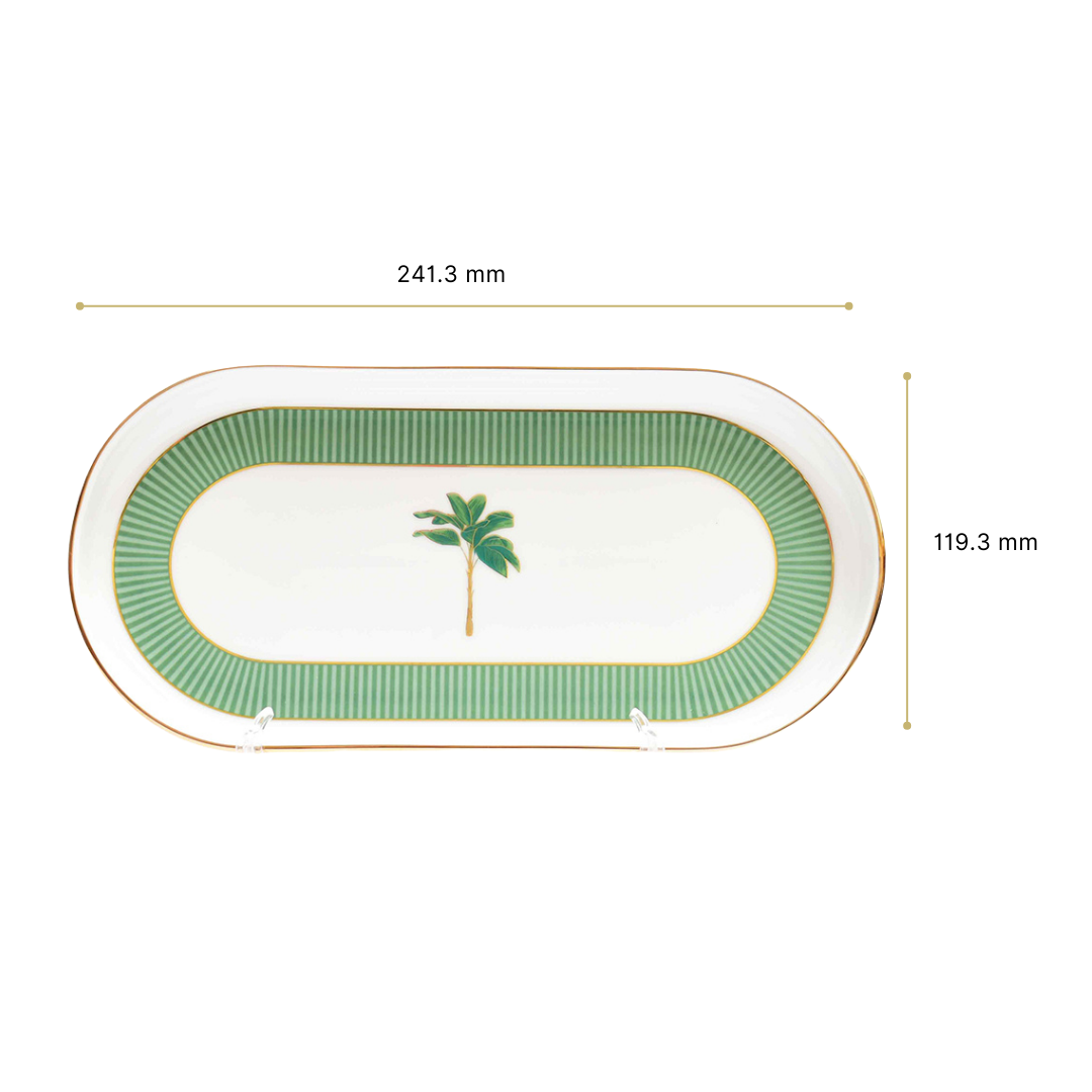 Oval Snack Tray/Platter | Green | Mayura ICHKAN