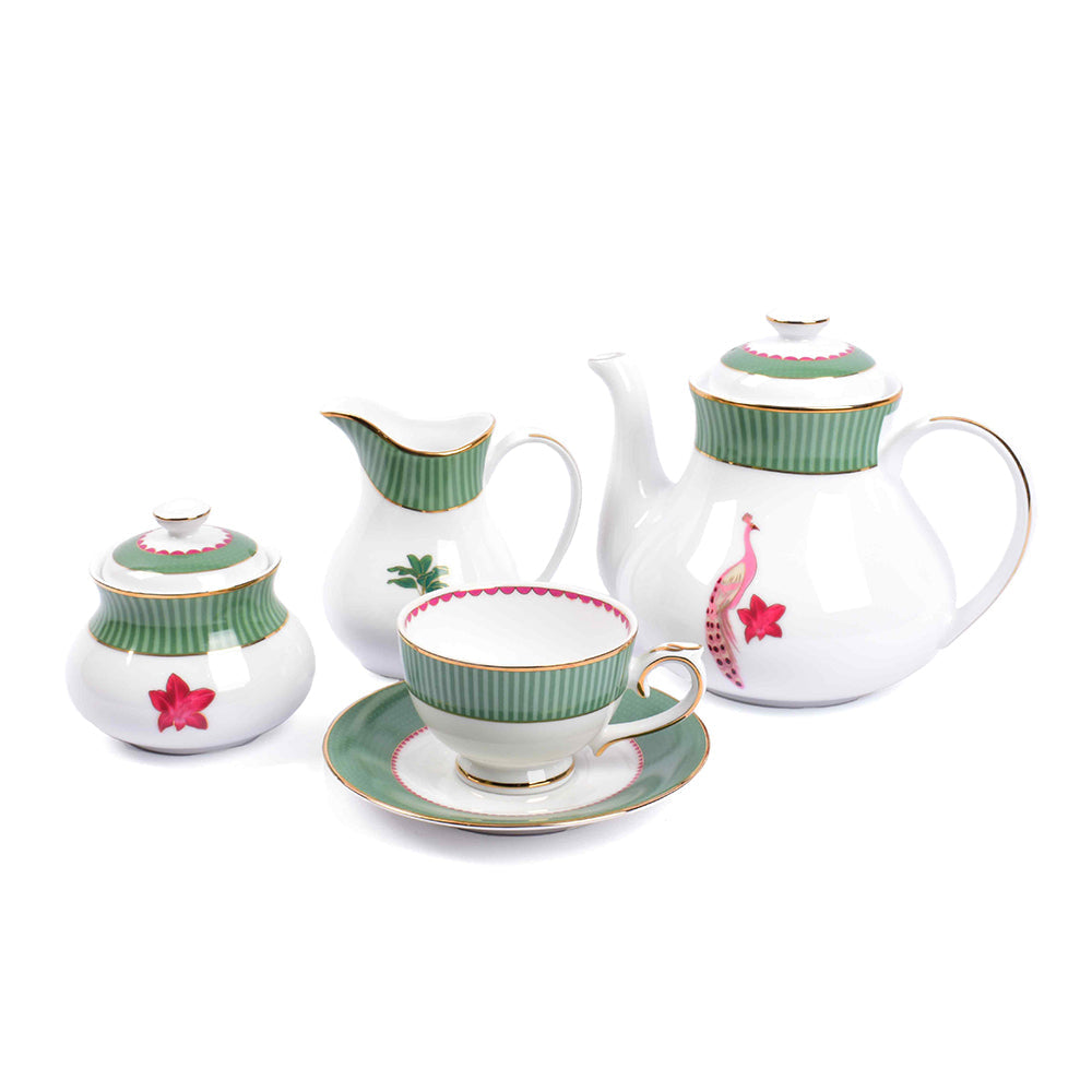 Tea Set 17 Pcs | Green | Mayura ICHKAN by Day To Day