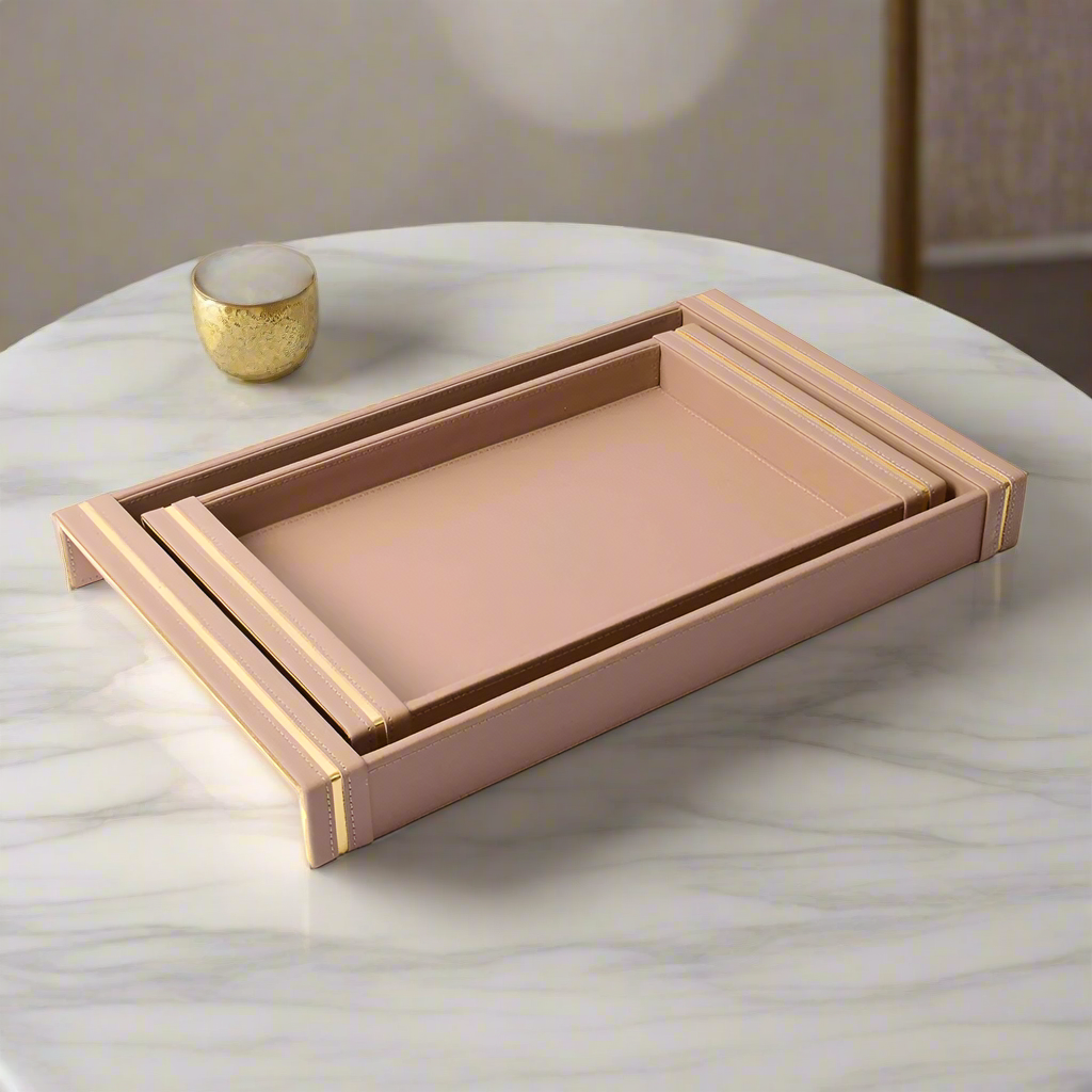 Rectangle Serving Tray Set of 2 | Beige | Midnight ICHKAN by Day To Day