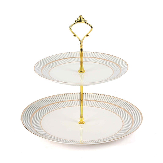 2 Tier Dessert Platter | Monarchy Grey | Ichkan Roots