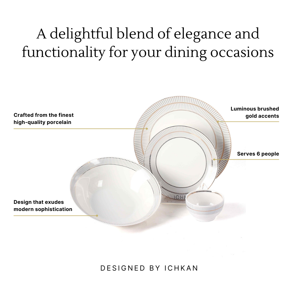 27 Pc Dinner set | Monarchy Grey | Ichkan Roots
