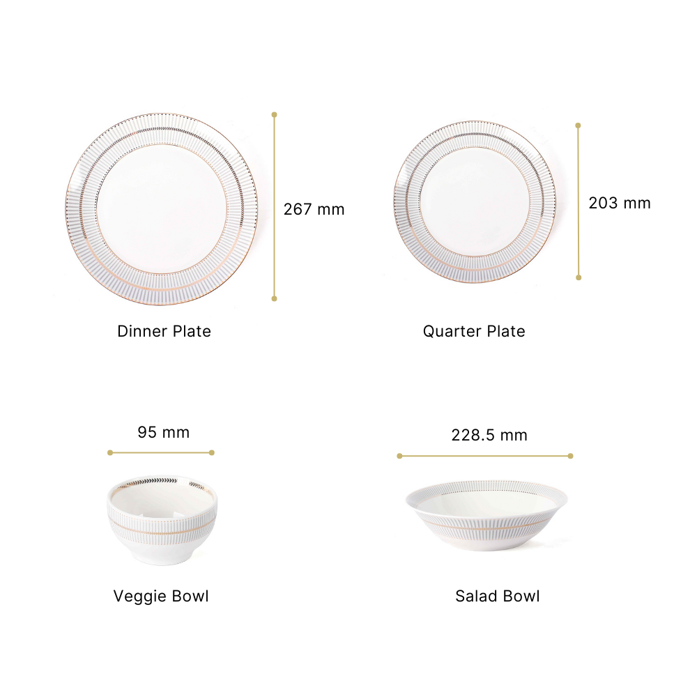 27 Pc Dinner set | Monarchy Grey | Ichkan Roots