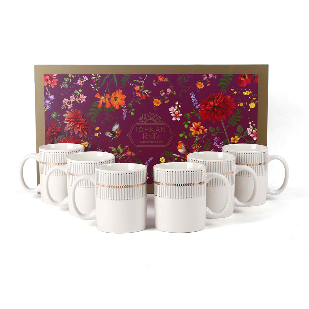 Mug Set of 6 | Grey | Monarchy Grey | Ichkan Roots