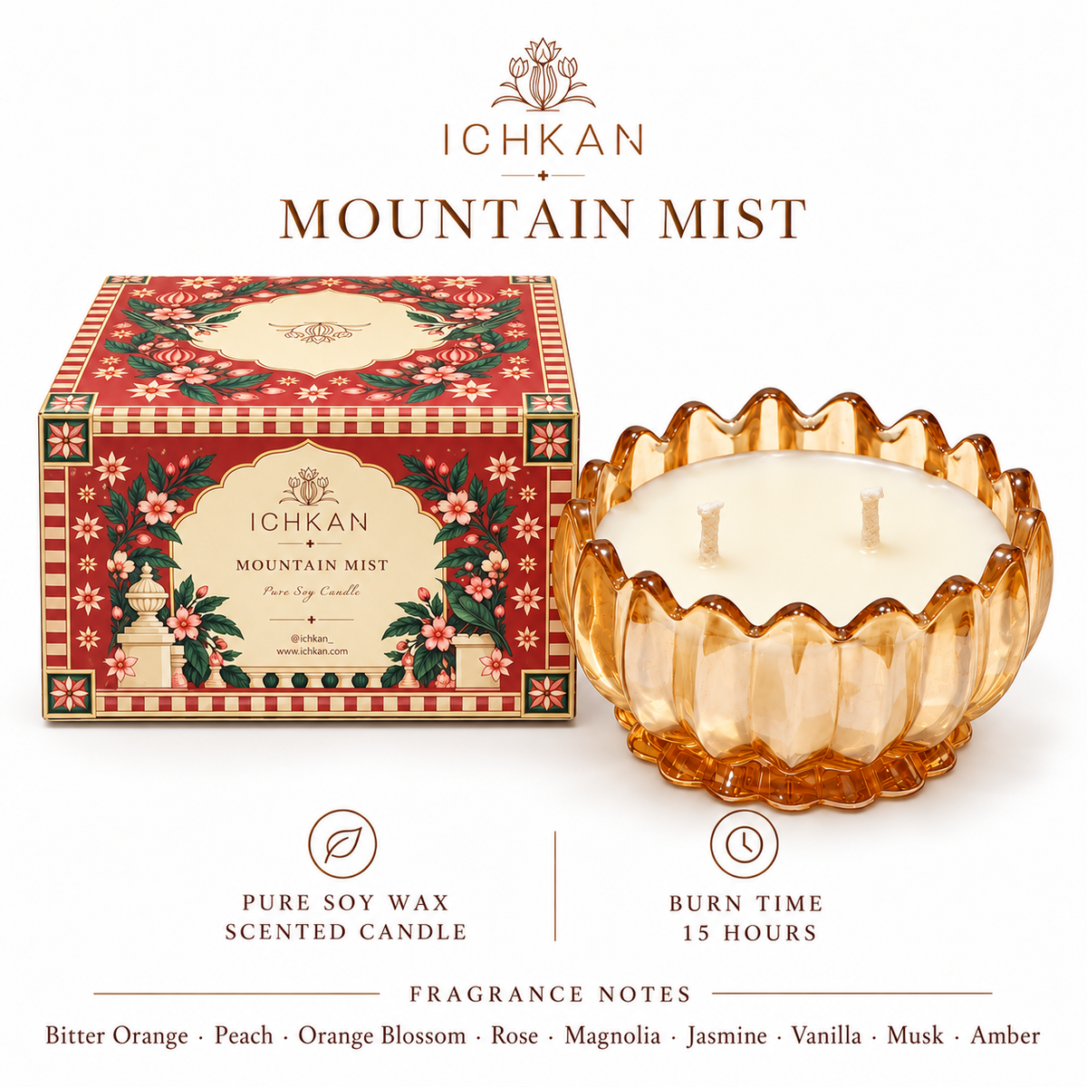 Mountain Mist Scented Soy Wax Candle | Golden ICHKAN by Day To Day