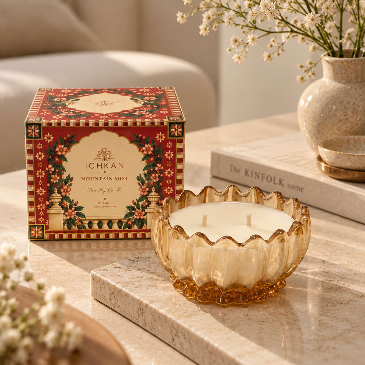 Mountain Mist Scented Soy Wax Candle | Golden ICHKAN by Day To Day