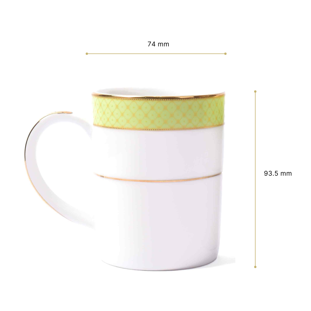 Slim Coffee Mug Set of 2 | Green | Princely