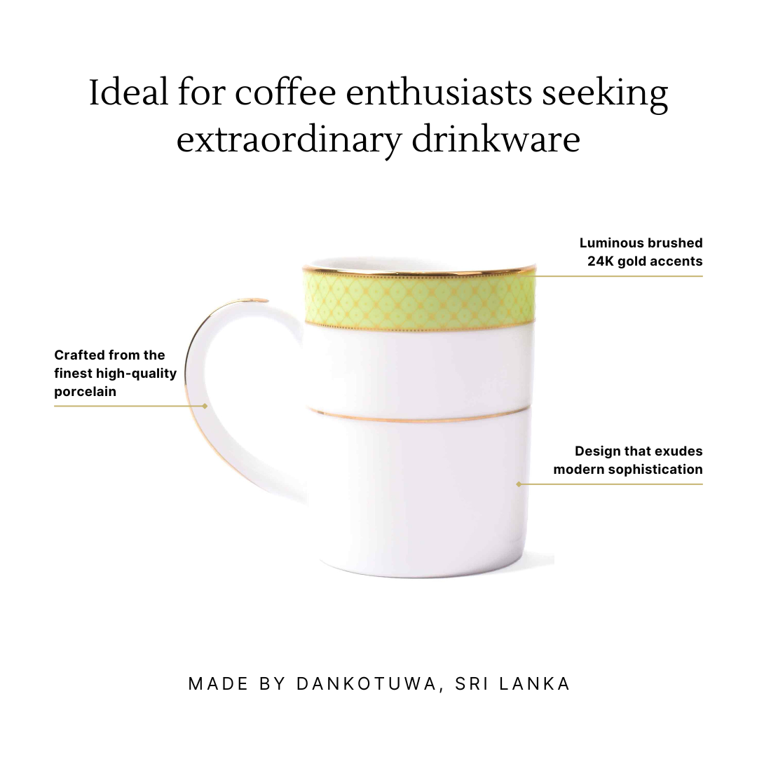 Slim Coffee Mug Set of 6 | Green | Princely