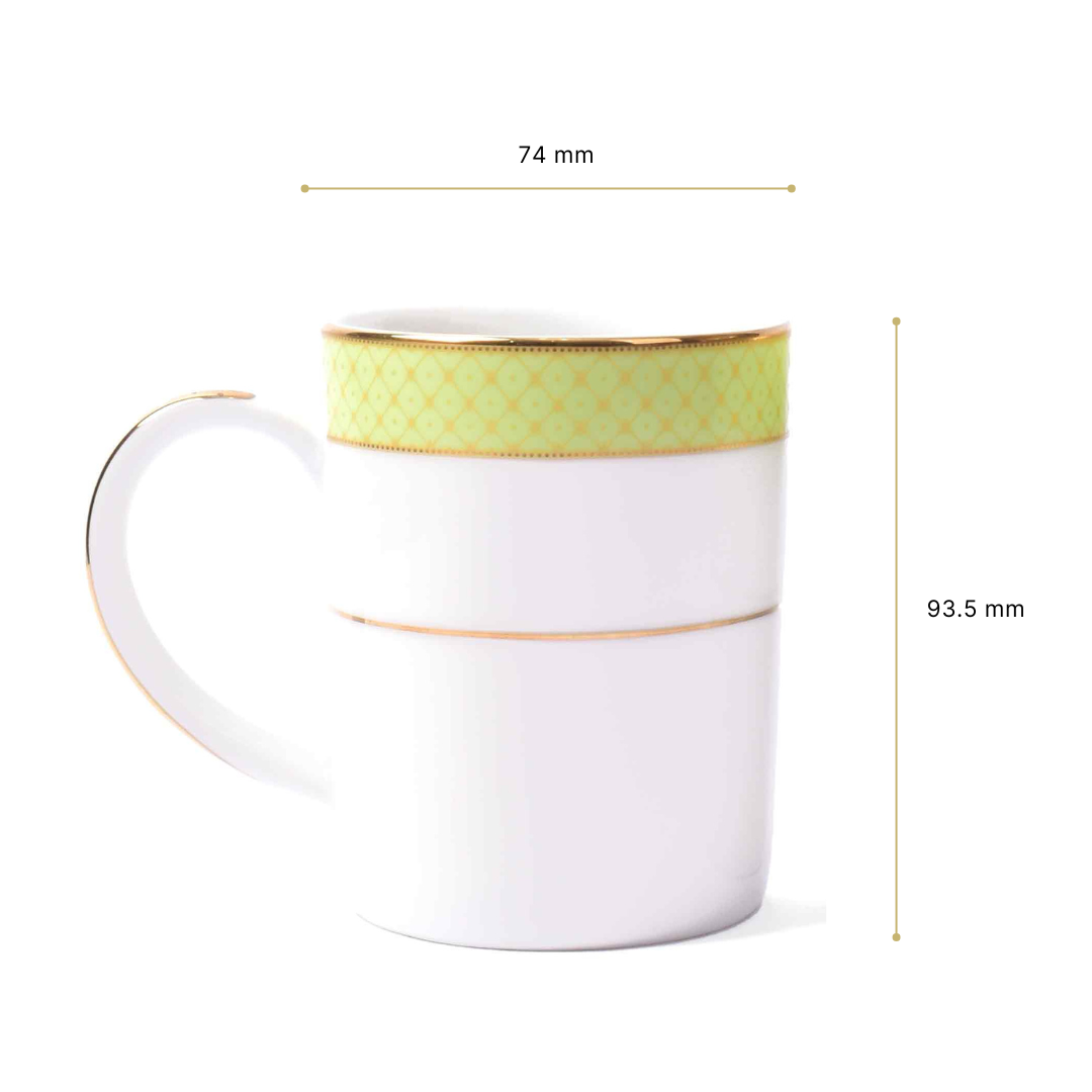 Slim Coffee Mug Set of 6 | Green | Princely